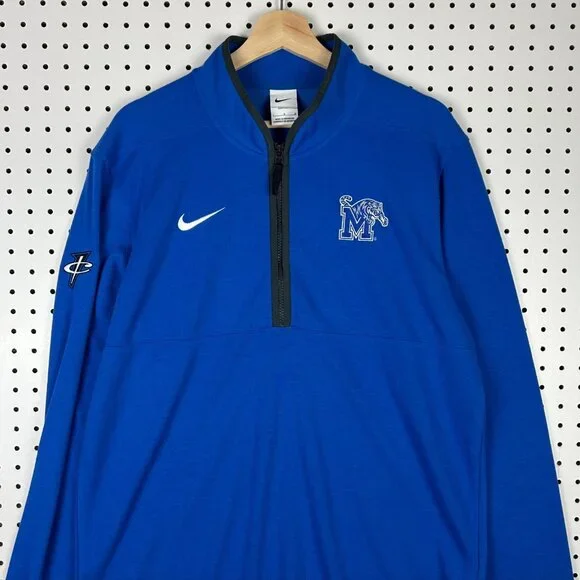 Nike 1 Cent Memphis Tiger Sweater Large Blue Basketball Coach NWT Penny Hardaway